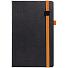 Ежедневник Ton Black, недатированный, черный с оранжевым