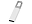 Флеш-карта USB 2.0 16 Gb с карабином Hook, белый/серебристый