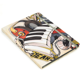 Записная книжка в клетку 15.5x21 Граффити R1-2443844, Белый/Пёстрый черный