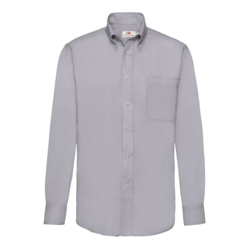 Рубашка мужская LONG SLEEVE OXFORD SHIRT 135, серый