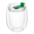 Стакан стеклянный Mango To Go, Белый/зелёный