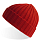 Шапка вязаная SHORE с отворотом из материала rPET/рециклированного полиэстера, красный