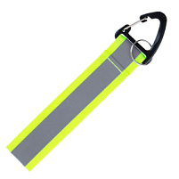 Светоотражающий брелок Flashline, серый с зеленым Светоотражающий брелок Flashline, серый с зеленым