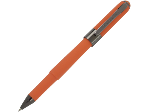 Ручка пластиковая шариковая Monaco, 0,5мм, синие чернила, оранжевый/вороненая сталь