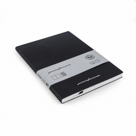 Тетрадь принт Pininfarina Stone Paper черная 14х21см каменная бумага, 64 листа, линованная, мягкая обложка