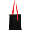 Сумка для покупок Black GLOW 325 г/м², Чёрный/Красный
