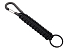 Брелок-веревочка Austere с карабином и кольцом, черный