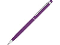 Ручка-стилус металлическая шариковая «Jucy Soft» soft-touch, цвет: фиолетовый