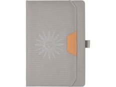 Блокнот А5 из RPET Harvey, 80 листов FSC бумага, серый с термотрансфером