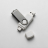 USB3.0/USB Type-C флешка на 32 Гб Квебек C, белый