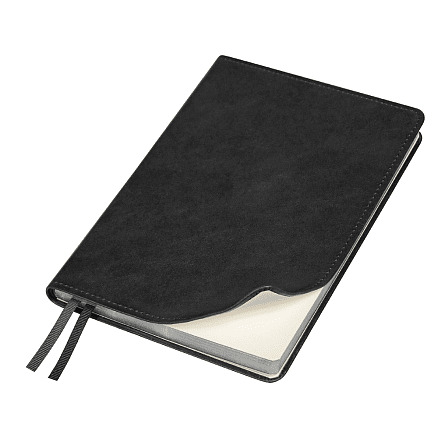 Ежедневник Urban Elegiya Ausone A5, Чёрный/ серебро