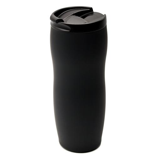 Термокружка с двойной стенкой Softex, Черный