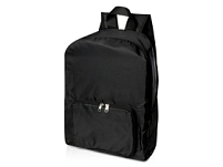 Складной рюкзак EcoFold объемом 15 л из переработанного ПЭТ-пластика - сплошной черный