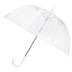 Зонт-трость Klar с прозрачным куполом, Белый