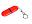 USB-флешка промо на 16 Гб каплевидной формы, цвет: красный