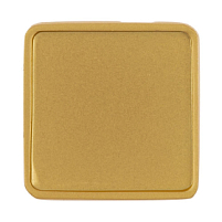 Квадратный шильдик на резинку Epoxi, матовый золотистый