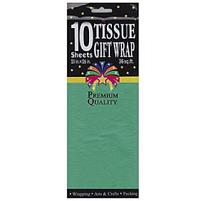Упаковочная бумага "Тишью" 10 листов в упаковке, размер листа 50 x 66 см, зеленый