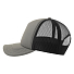 Бейсболка RAPPER-S, 5 клиньев, пластиковая застёжка, темно-серый, черный