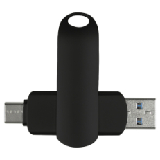 Флеш накопитель USB 3.0 + TYPE C Cupertino, черный матовый