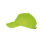 Бейсболка LONG BEACH, 5 клиньев, металлическая застежка, лаймовый