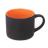 Кружка YASNA  с покрытием SOFT-TOUCH, черный с оранжевым, 310 мл, фарфор, черный, оранжевый