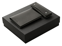 Подарочный набор Long River: обложка для паспорта, ключница, черная коробка