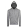 Толстовка худи унисекс на молнии STONE 260, серый меланж