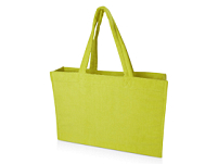 Пляжная эко-сумка Siam объемом 13 л из переработанной махровой ткани, сертифицированной GRS - Лайм Пляжная эко-сумка Siam объемом 13 л из переработанной махровой ткани, сертифицированной GRS - Лайм