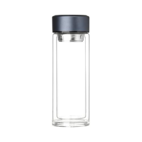 Бутылка стеклянная с двойными стенками Аравия (Aravia), синяя