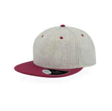 Бейсболка FADER, 6 клиньев, застежка ПВХ, серый, красный
