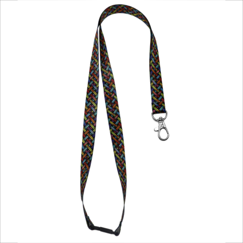 Ланъярд полноцветный Флип с карабином и замком безопасности, Мультиколор