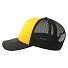 Бейсболка RAPPER-S, 5 клиньев, пластиковая застёжка, желтый, черный