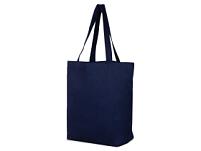 Сумка с широким дном и боками, синий