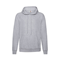 Толстовка без начеса LIGHTWEIGHT HOODED SWEAT 240, серый меланж