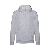 Толстовка без начеса LIGHTWEIGHT HOODED SWEAT 240, серый меланж